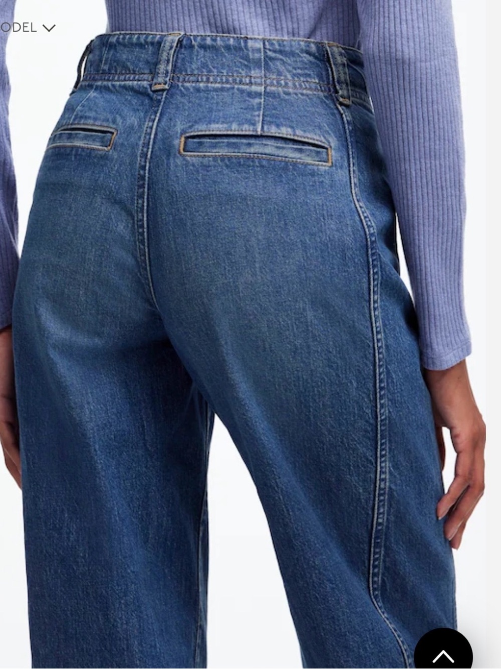 NWT: Madewell Tapered Denim Trousers, Size W 26 - Picture 6 of 13